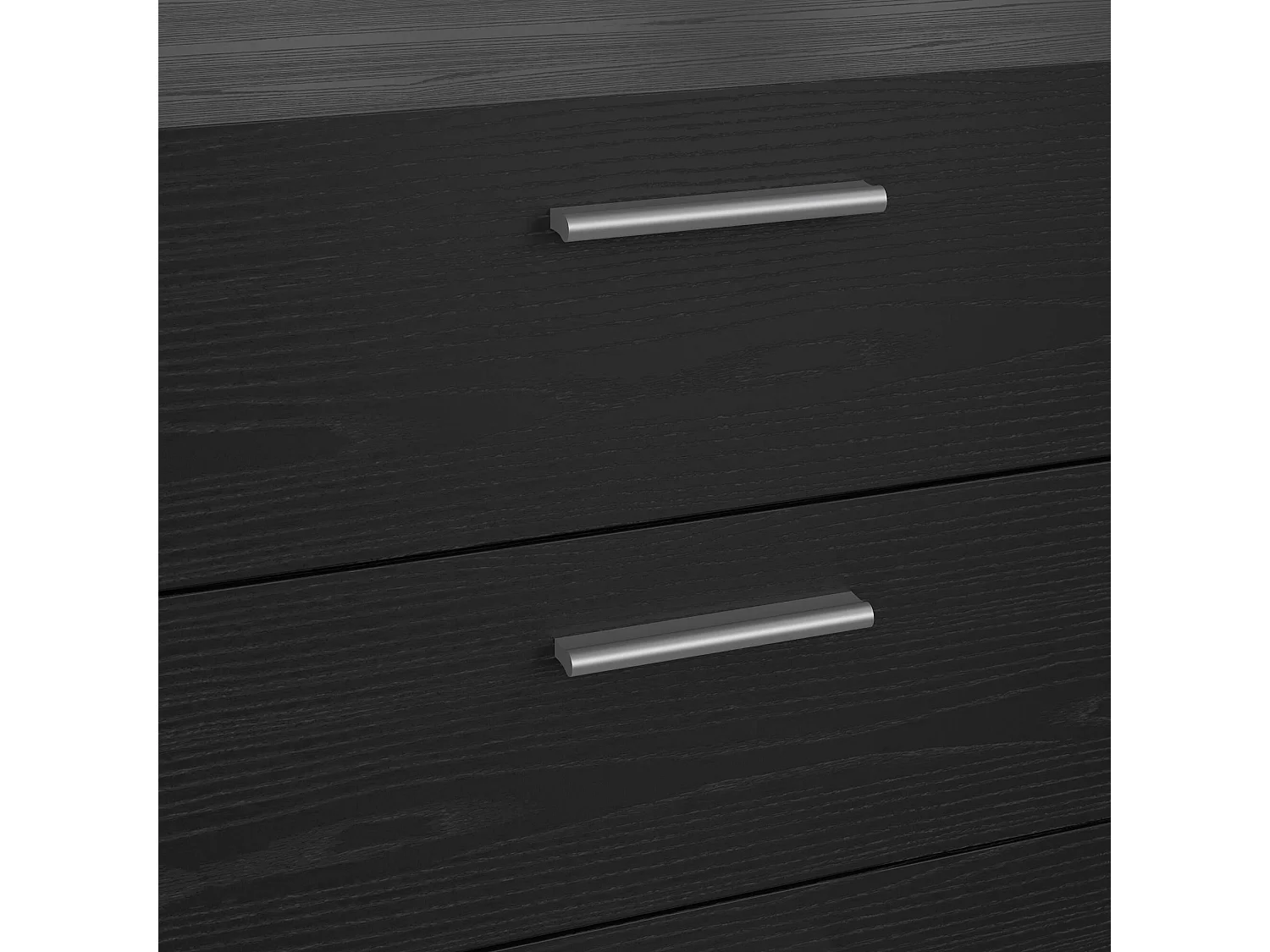 Buffet Dsattol, Buffet du salon, Commode de salon, Garde-manger de cuisine, 140x40 h82 cm, Noir