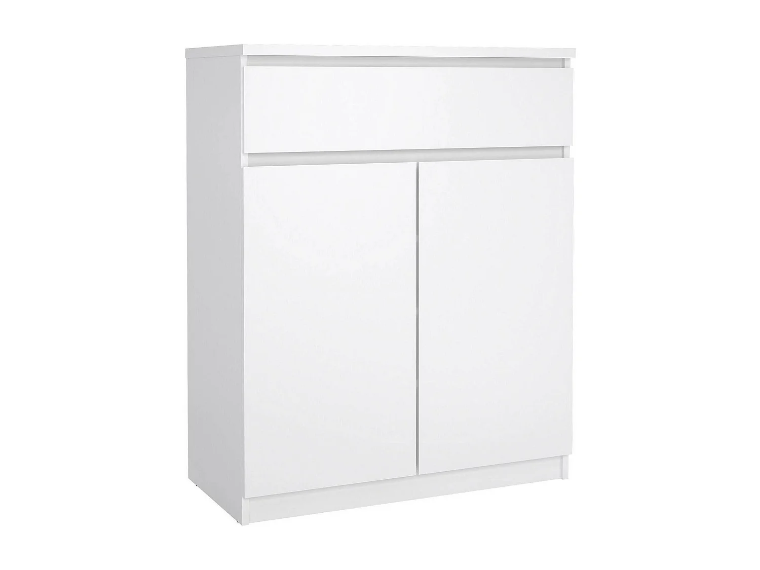 Buffet Dsanturr, Buffet du salon, Commode de salon, Garde-manger de cuisine, 80x40 h100 cm, Blanc