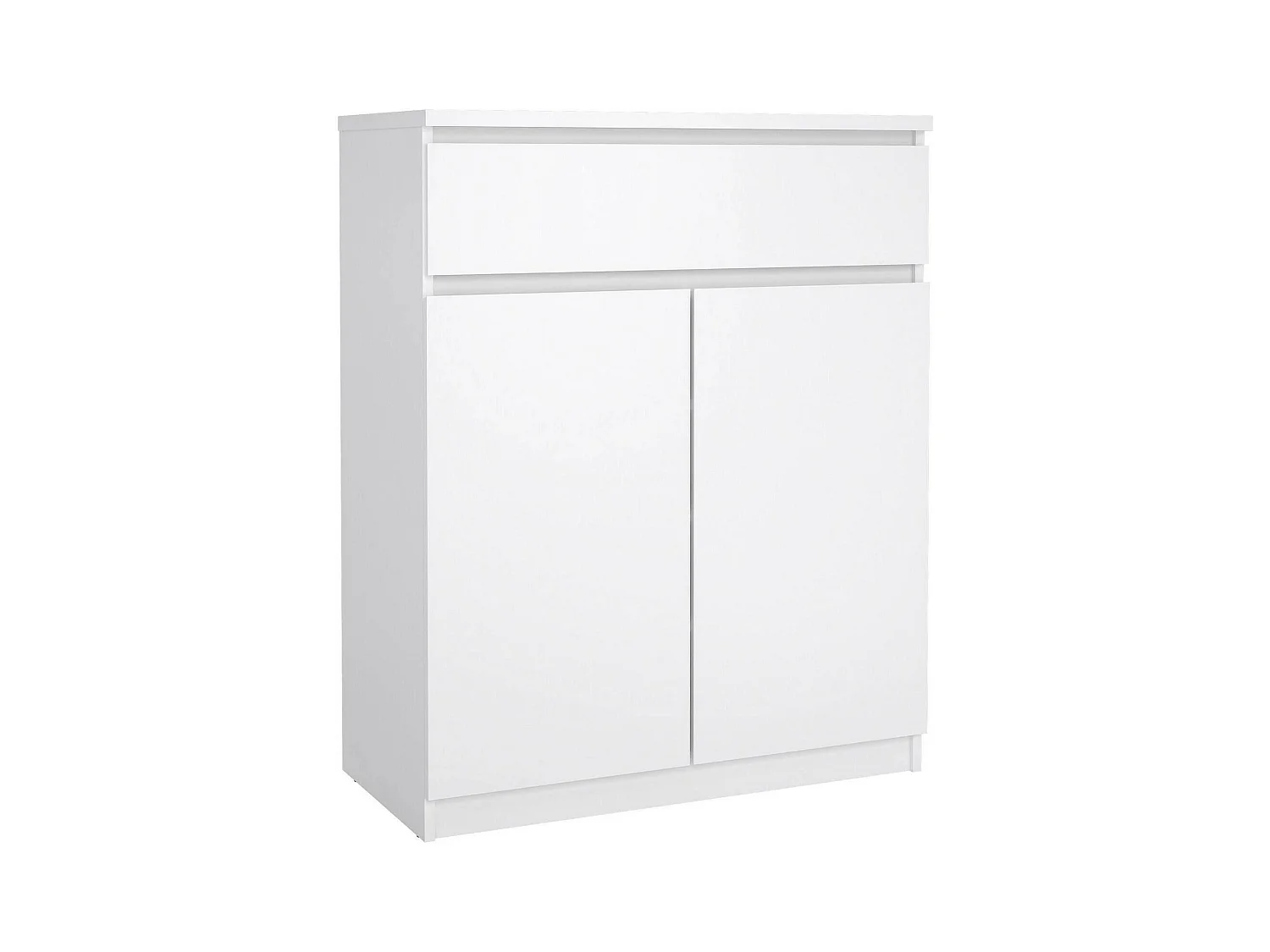 Buffet Dsanturr, Buffet du salon, Commode de salon, Garde-manger de cuisine, 80x40 h100 cm, Blanc