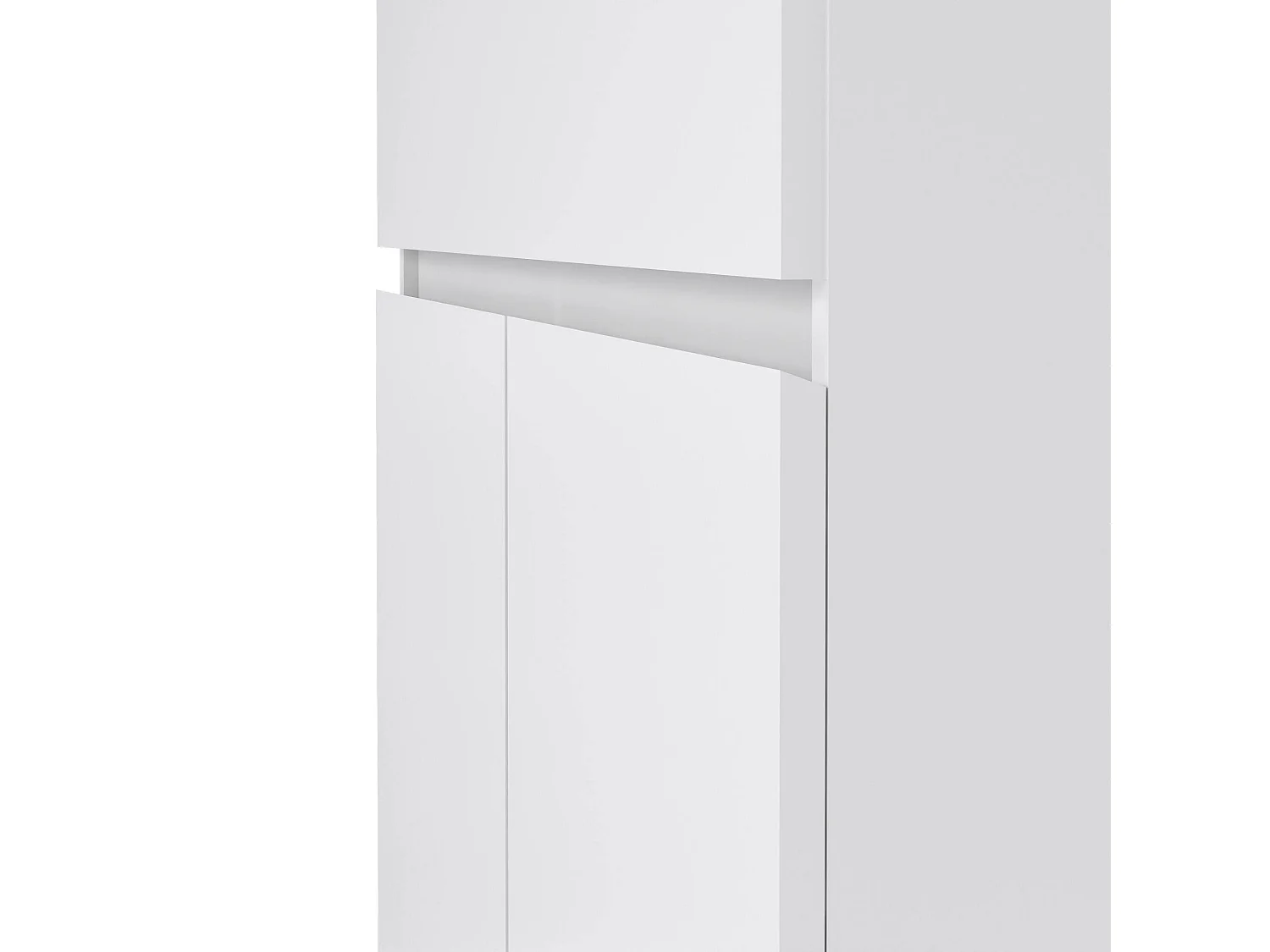 Kommode Dsanturr, Wohnzimmerbuffet, Wohnzimmer-Sideboard, Moderne Küchen-Speisekammer, 80x40 h100 cm, WeiÃŸ