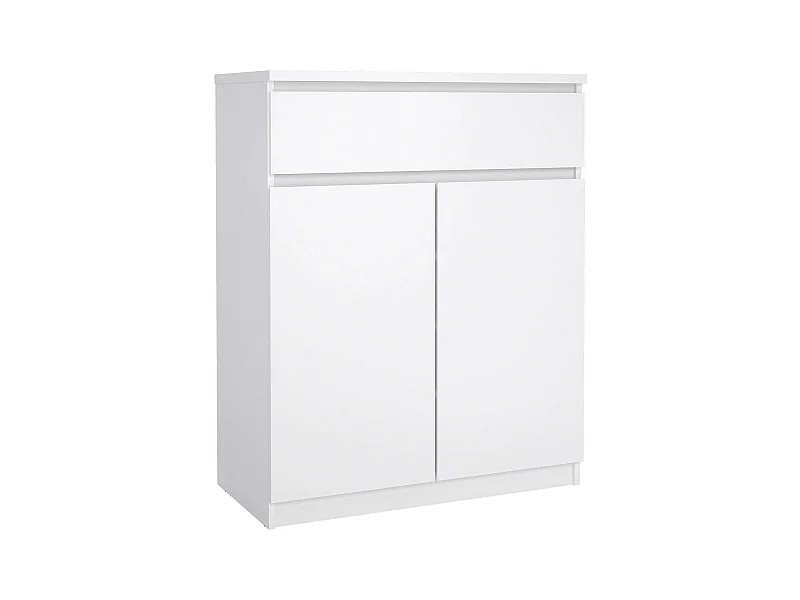 Buffet Dsanturr, Buffet du salon, Commode de salon, Garde-manger de cuisine, 80x40 h100 cm, Blanc