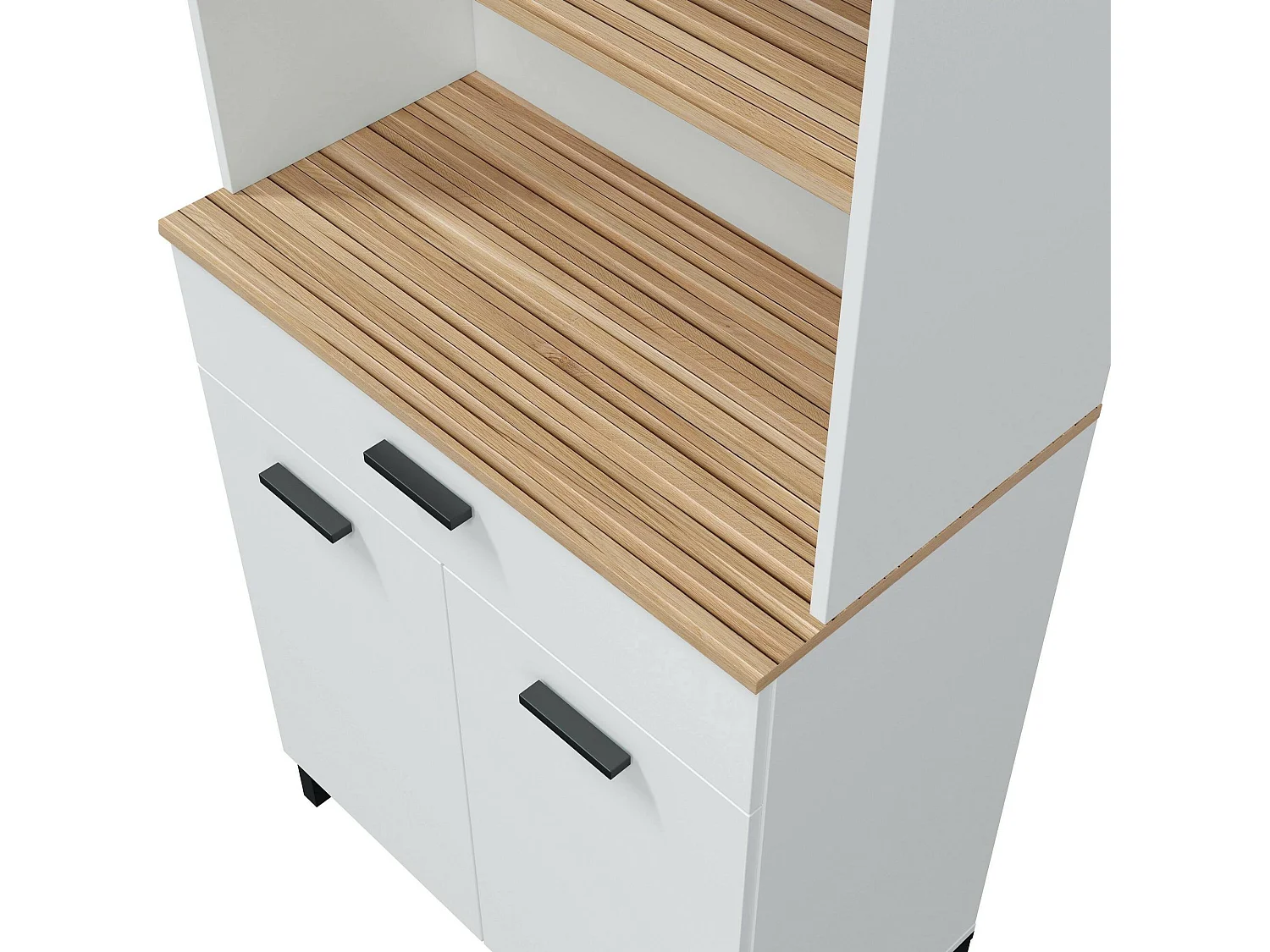 Credenza Florent, 3 Ripiani, 40x72x185h cm Bianco, Madia