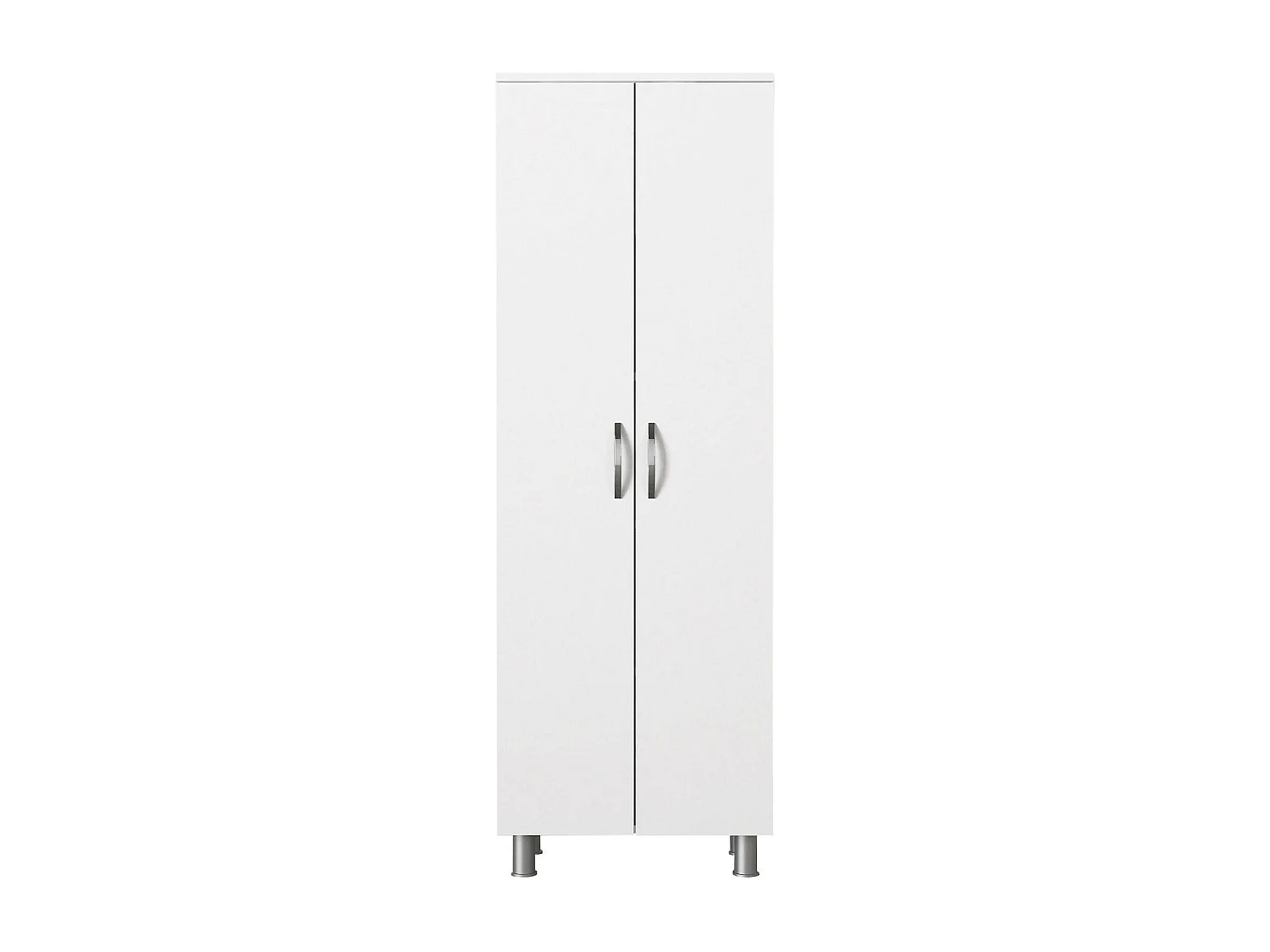 Armoire polyvalente à 2 portes Dradovanovi, Meubles multifonctionnels, Casier à chaussures, Support à chaussures pour armoire, 59x32 h162 cm, Blanc
