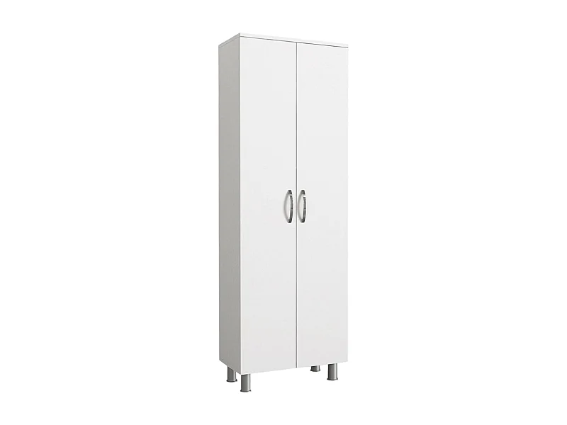 Dmora - Armadio multiuso 2 ante Vincent, 59x32 h162 cm, Bianco