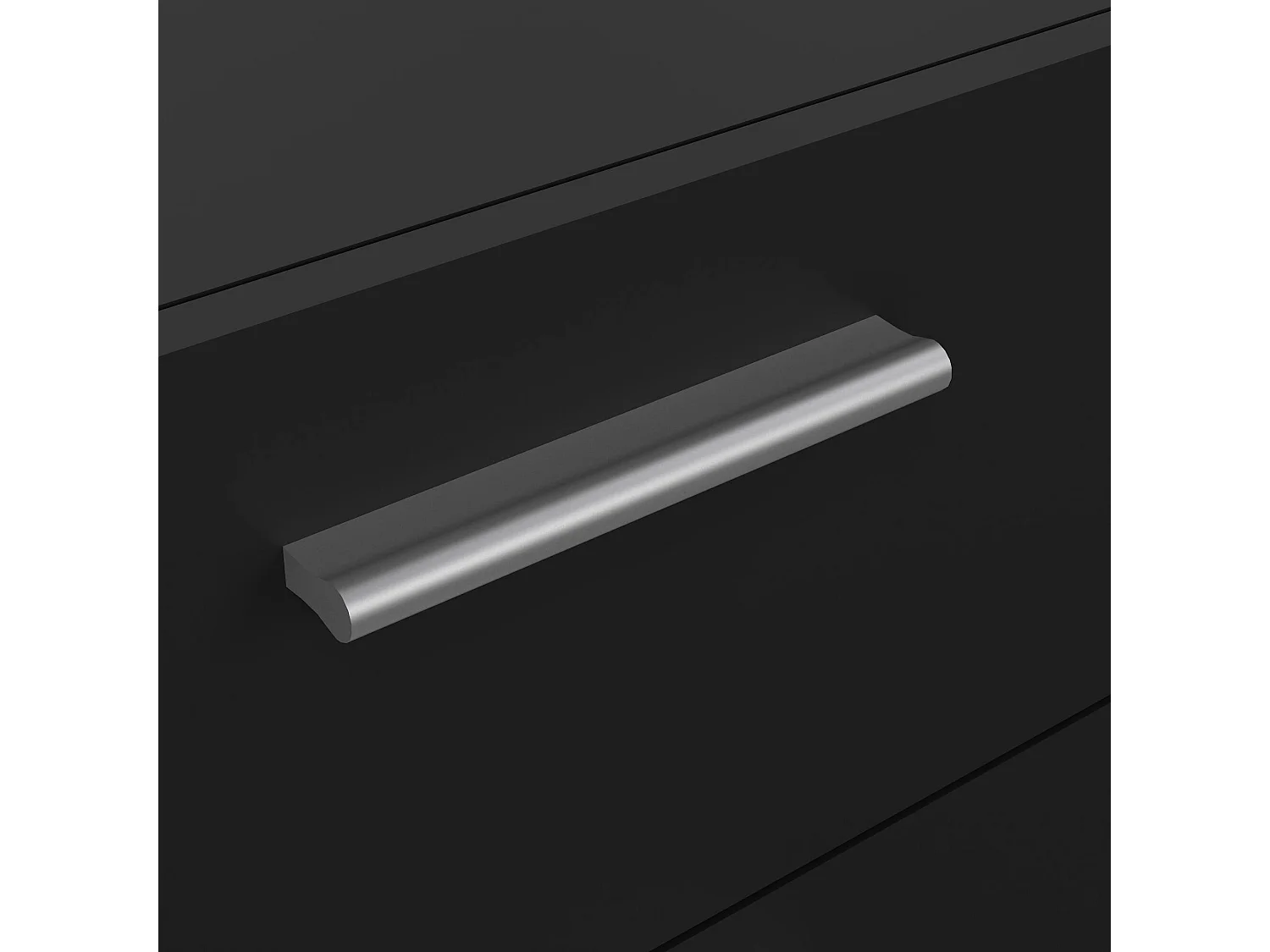 Aparador Dsanabri, Buffet de sala, Aparador de sala, Despensa de cozinha, 140x40 h82 cm, Preto