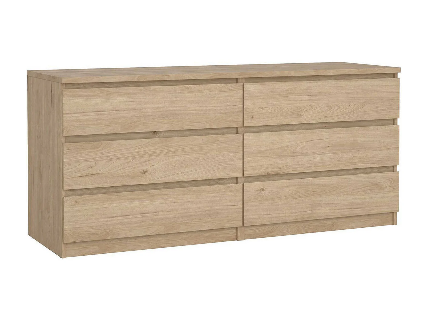 Dsaurin dressoir, Woonkamerbuffet, Woonkamerdressoir, Keukenkast, 154x50 h68 cm, Eiken
