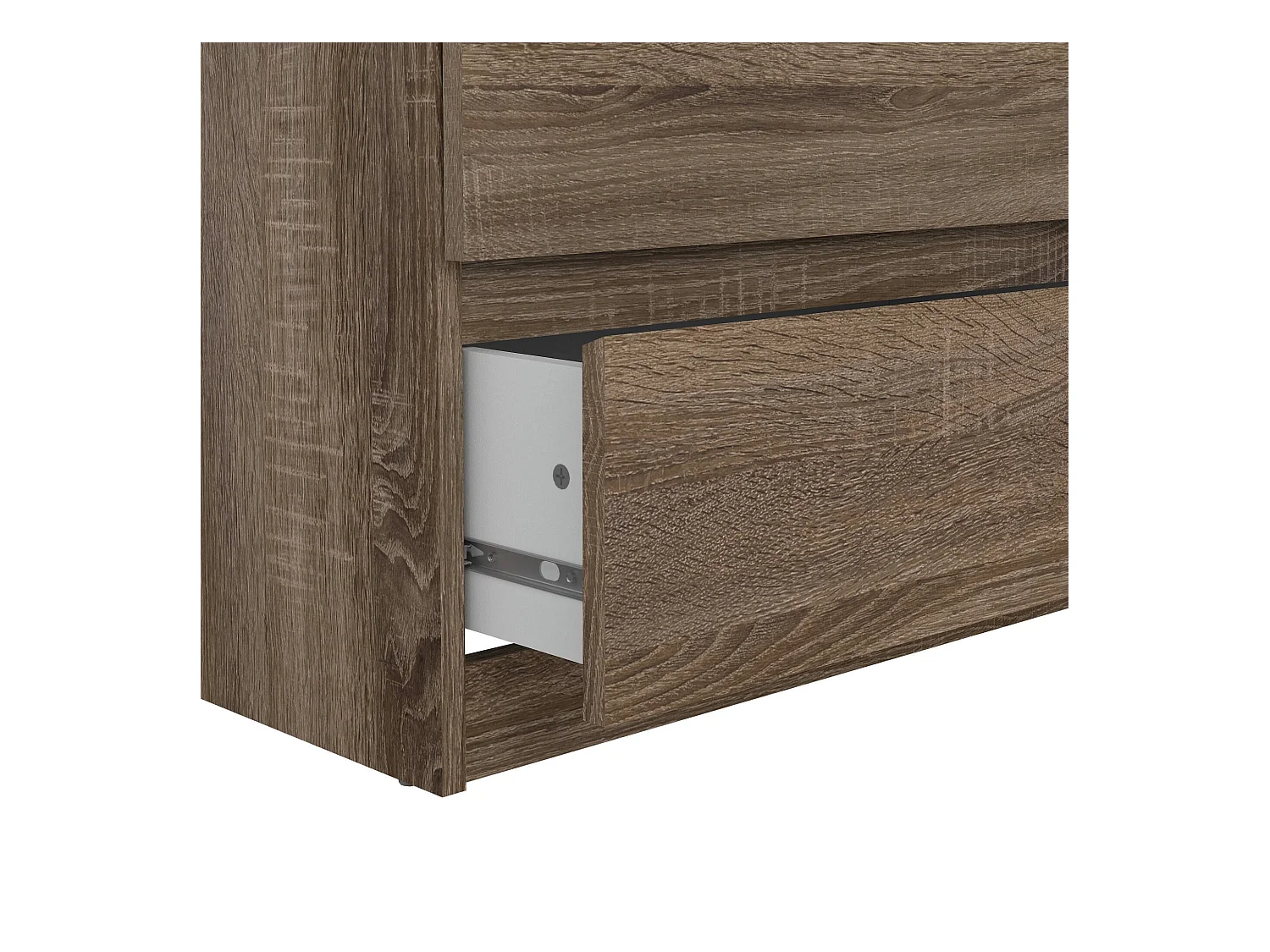 Buffet Dsaurin, Buffet du salon, Commode de salon, Garde-manger de cuisine, 154x50 h68 cm, Chêne clair