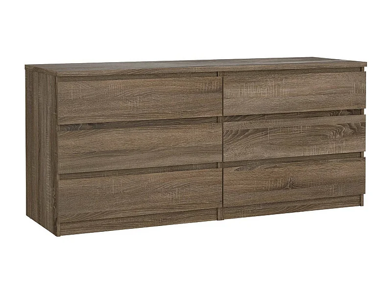 Kommode Dsaurin, Wohnzimmerbuffet, Wohnzimmer-Sideboard, Moderne Küchen-Speisekammer, 154x50 h68 cm, Eiche