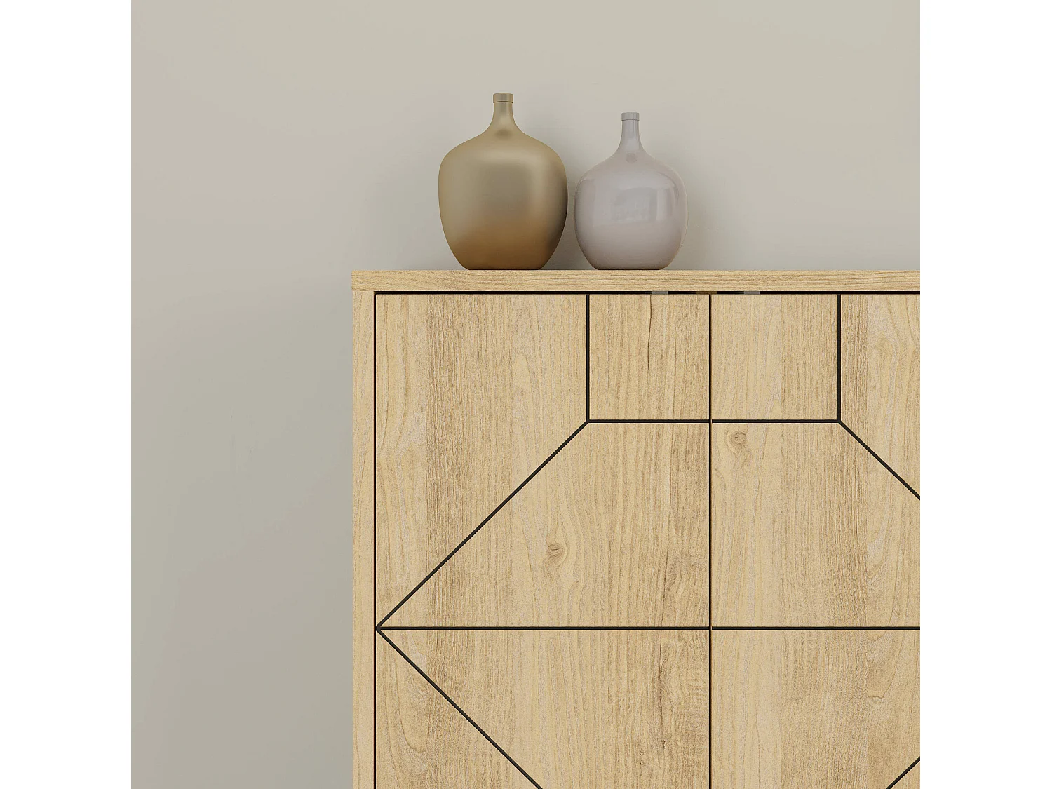 Dmora - Credenza Earl, 184x35 h77 cm, Quercia