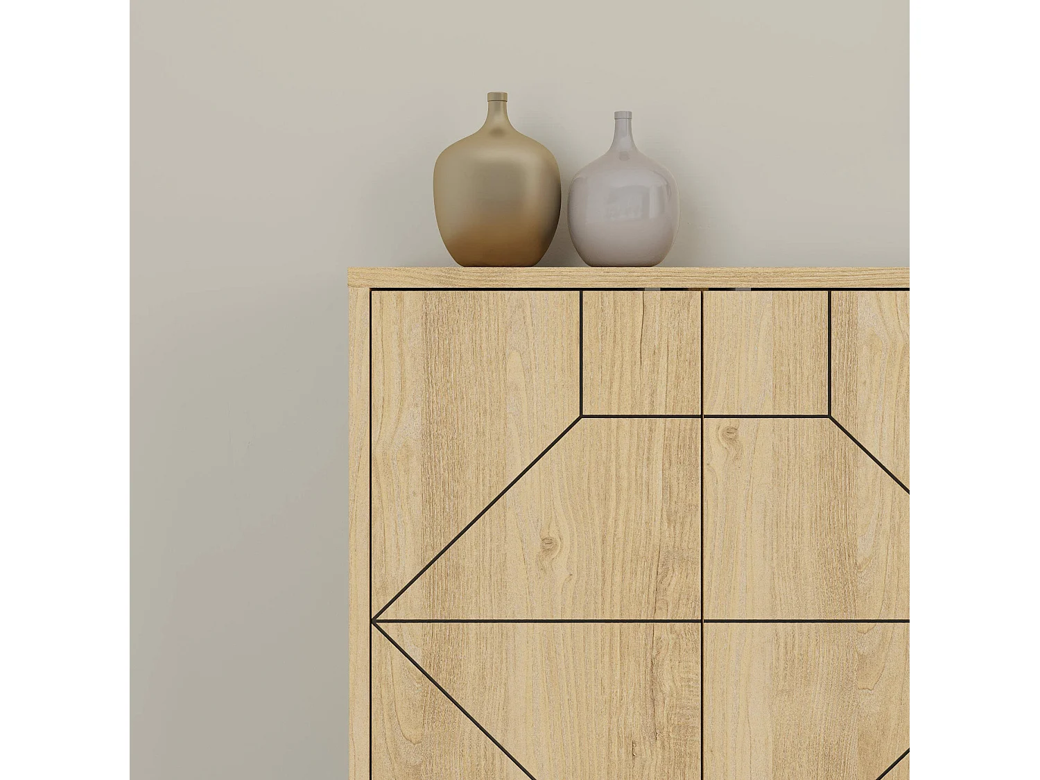 Buffet Dmoscardin, Buffet du salon, Commode de salon, Garde-manger de cuisine, 184x35 h77 cm, Chêne