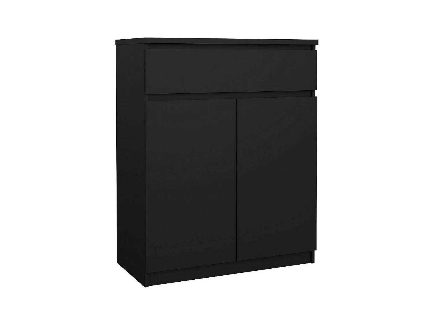 Buffet Dsanturr, Buffet du salon, Commode de salon, Garde-manger de cuisine, 80x40 h100 cm, Noir