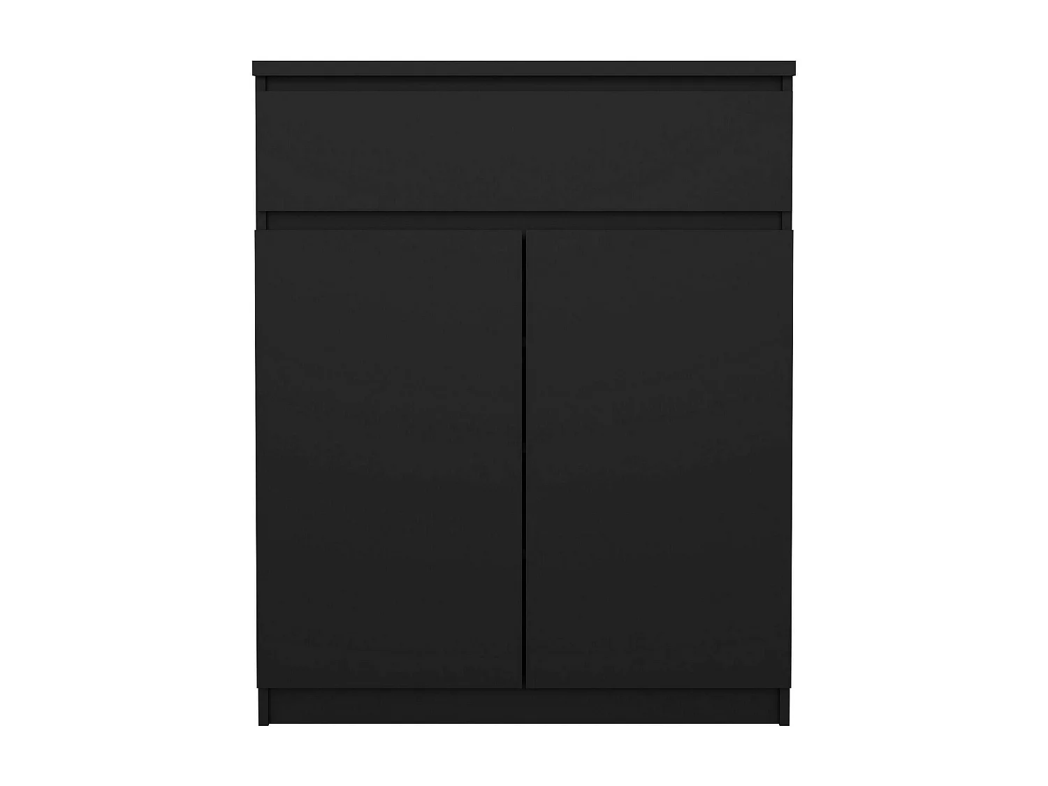Dmora - Credenza Genziana, 80x40 h100 cm, Nero