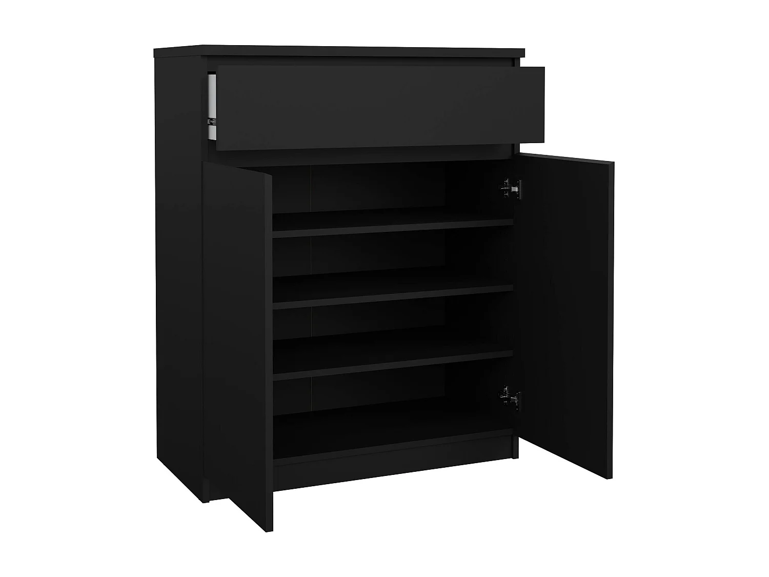 Buffet Dsanturr, Buffet du salon, Commode de salon, Garde-manger de cuisine, 80x40 h100 cm, Noir