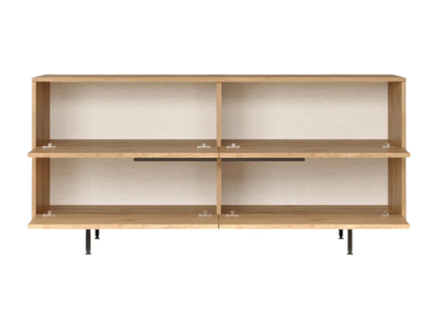 Buffet Dammoniac, Buffet du salon, Commode de salon, Garde-manger de cuisine, 160x45 h74 cm, Noyer et Chêne