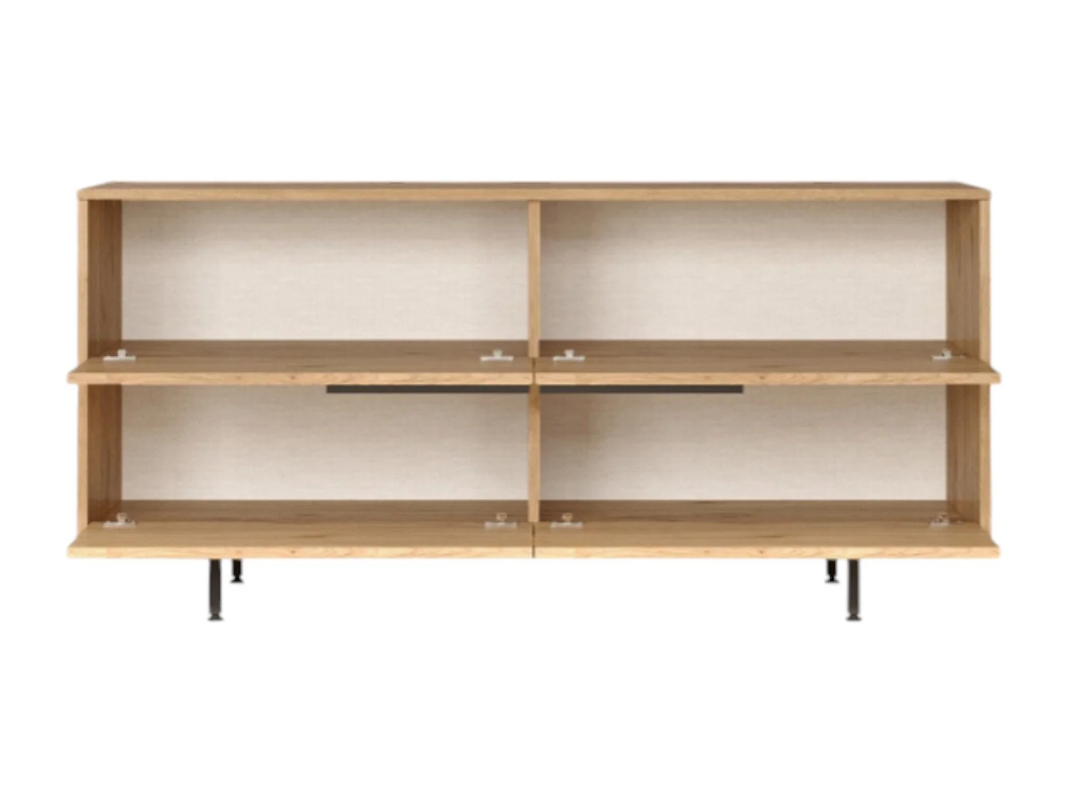 Buffet Dammoniac, Buffet du salon, Commode de salon, Garde-manger de cuisine, 160x45 h74 cm, Noyer et Chêne