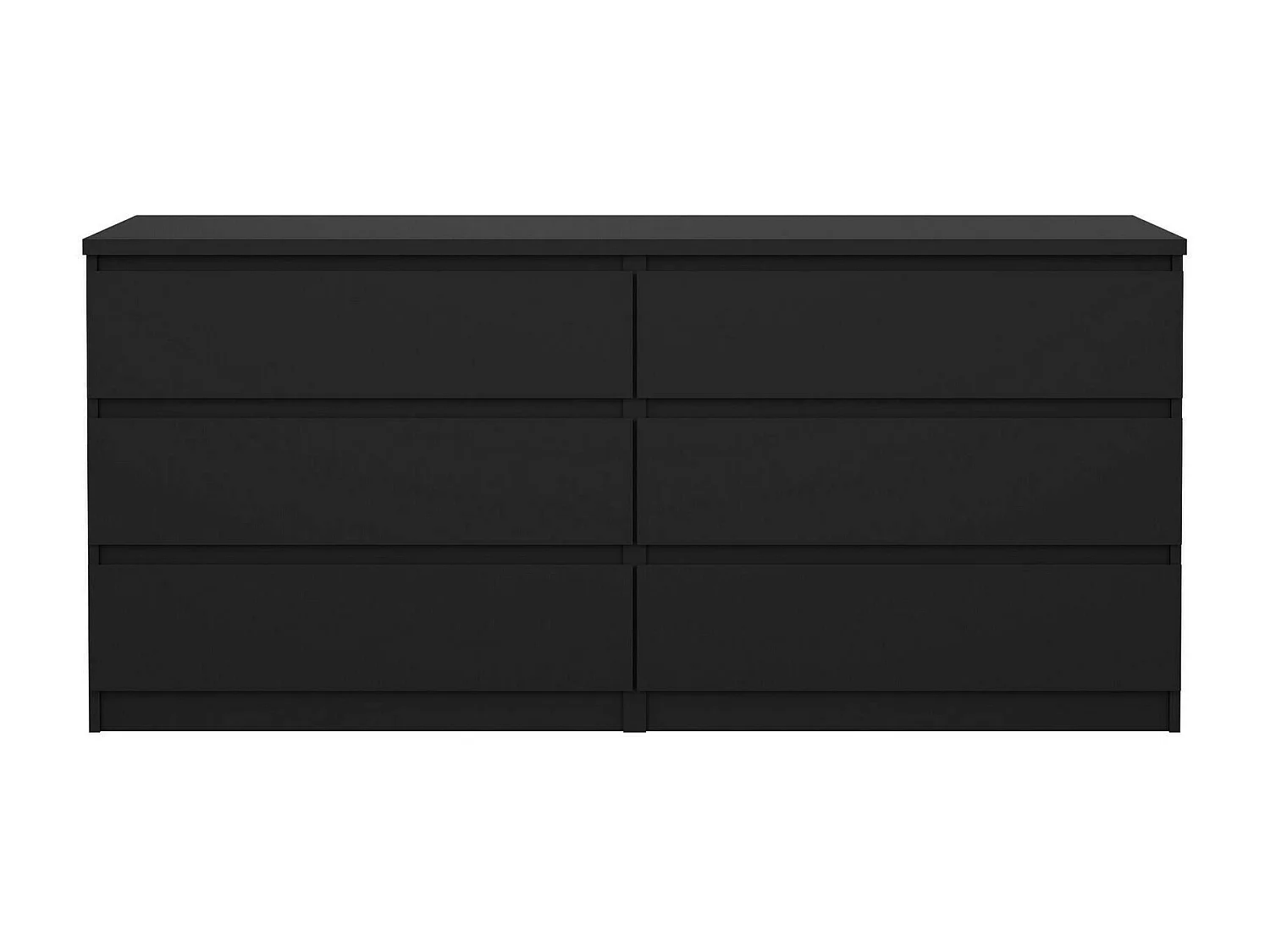 Aparador Dsanog, Buffet de sala, Aparador de sala, Despensa de cozinha, 154x50 h70 cm, Preto