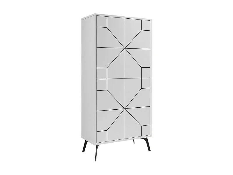 Armário multiusos grande Dpari, Armário multifuncional, Sapateira, Armário para sapatos, 63x36 h136 cm, Branco