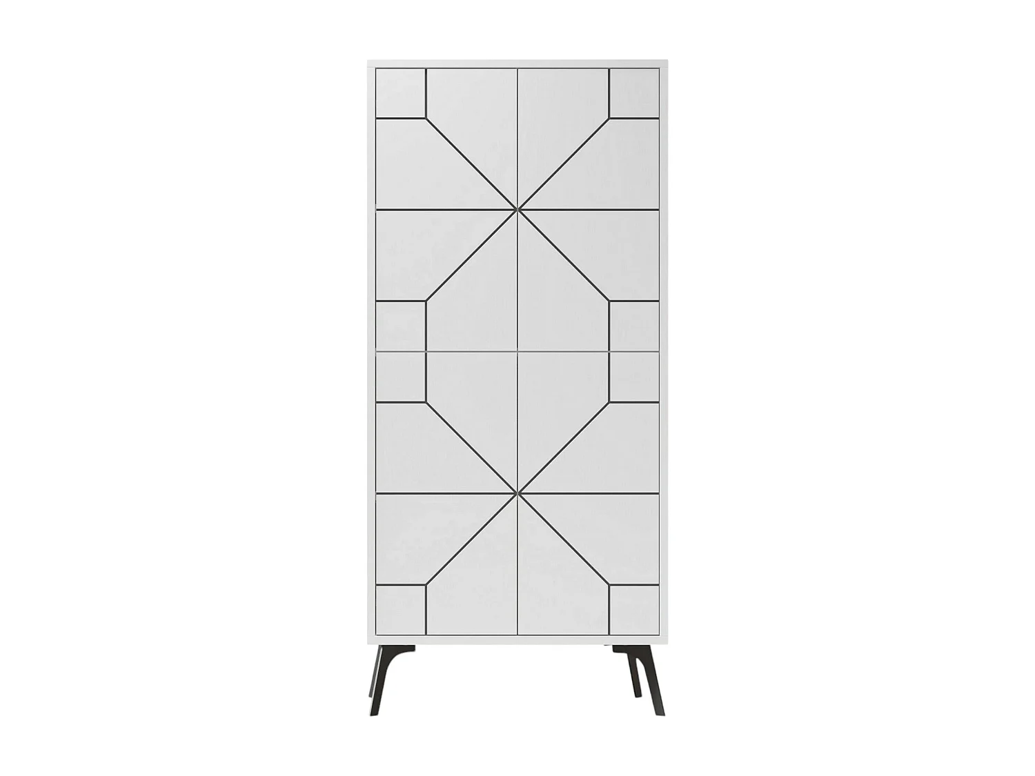 Dpari grote multifunctionele kledingkast, Multifunctionele kast, Schoenenrekkast, Schoenenkast, 63x36 h136 cm, Wit