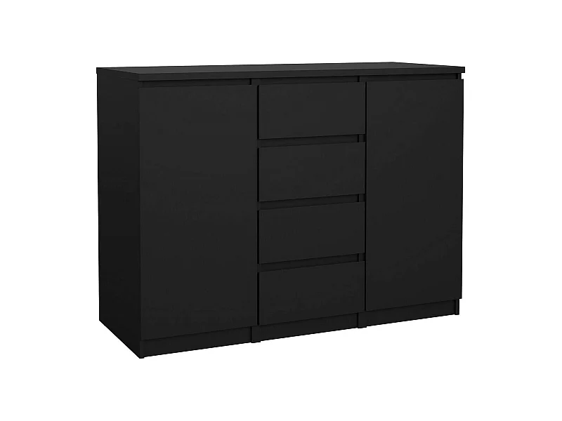 Buffet Dsalmas, Buffet du salon, Commode de salon, Garde-manger de cuisine, 121x50 h91 cm, Noir