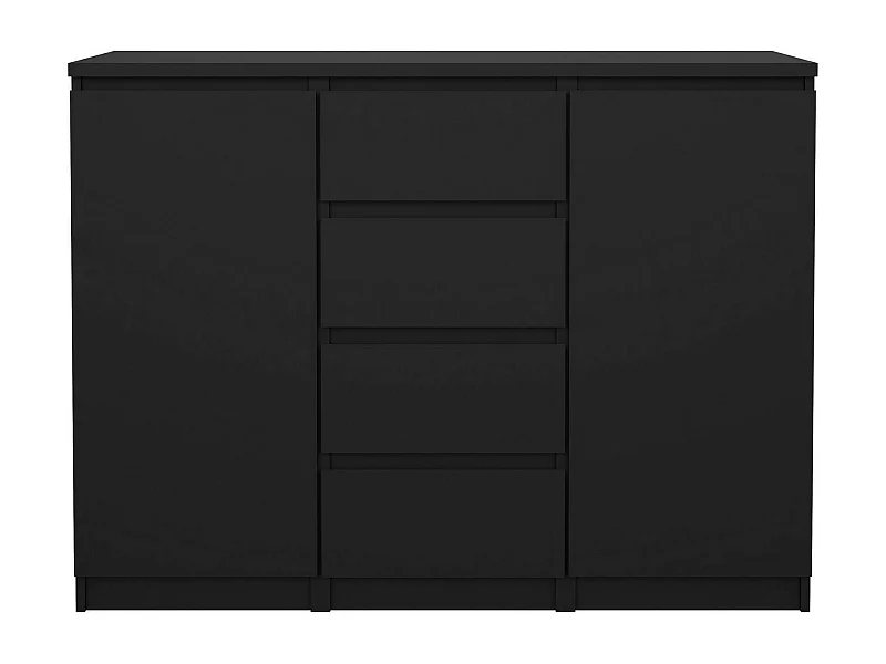 Buffet Dsalmas, Buffet du salon, Commode de salon, Garde-manger de cuisine, 121x50 h91 cm, Noir