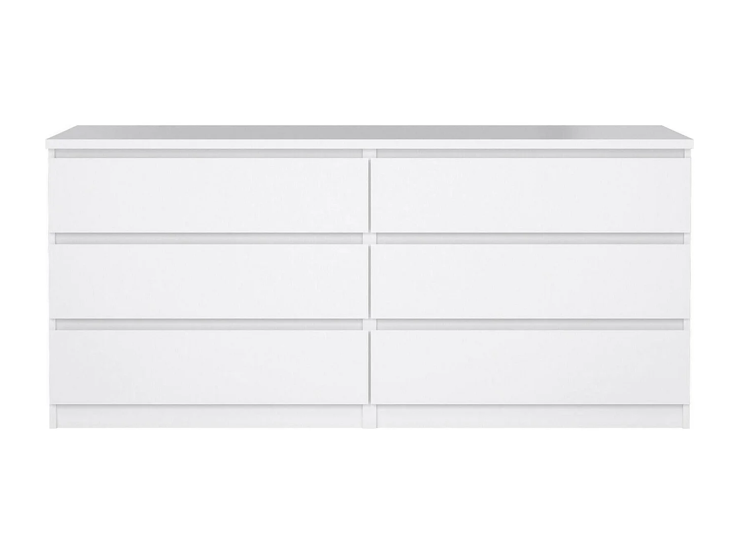 Buffet Dsanog, Buffet du salon, Commode de salon, Garde-manger de cuisine, 154x50 h70 cm, Blanc