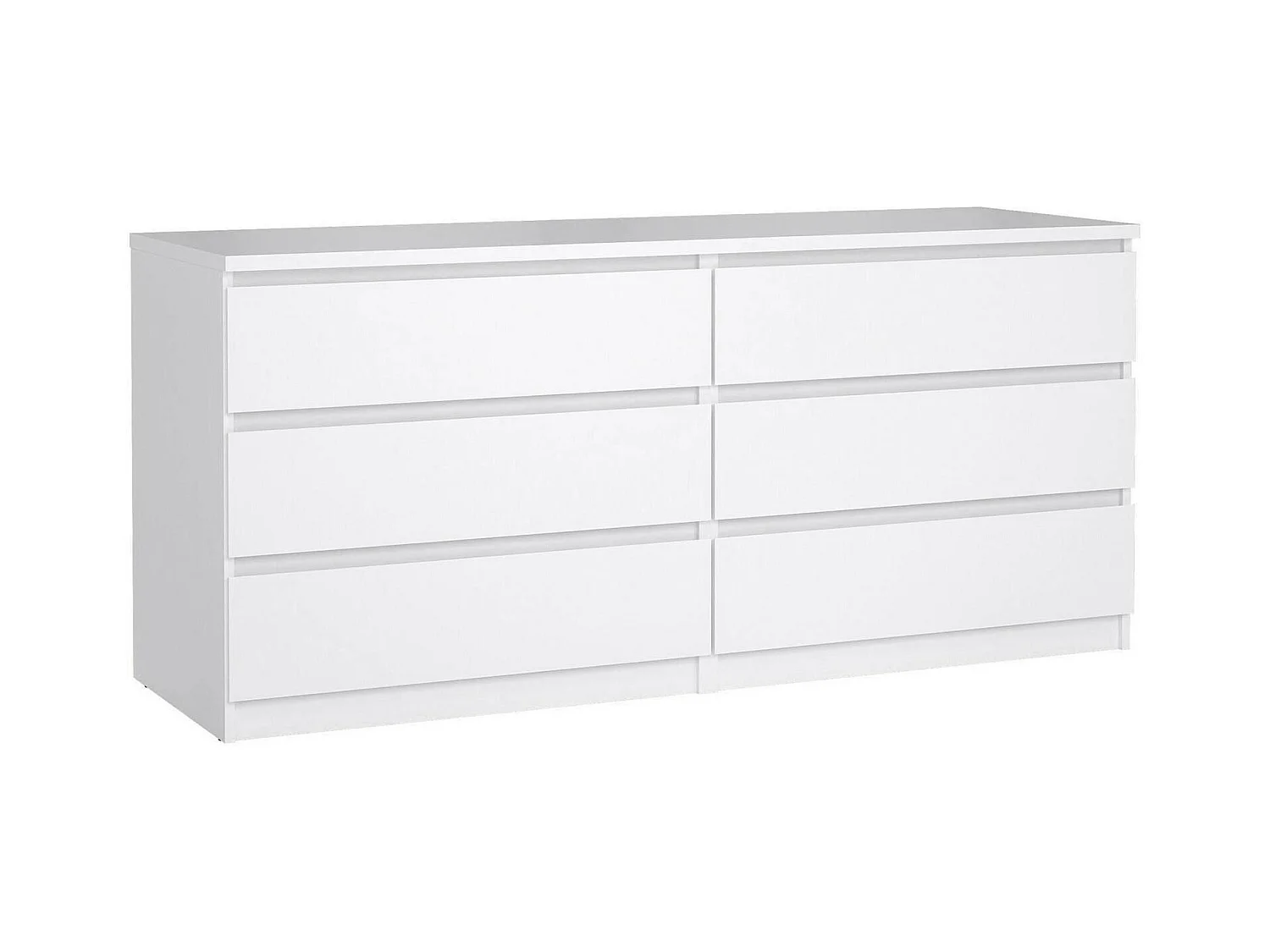 Buffet Dsanog, Buffet du salon, Commode de salon, Garde-manger de cuisine, 154x50 h70 cm, Blanc