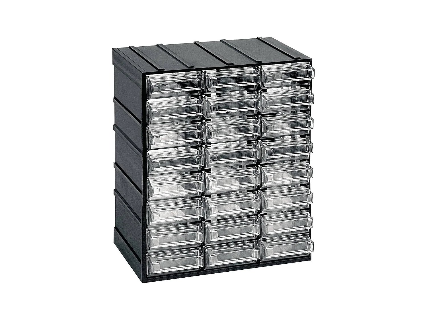 Armoire polyvalente 2 portes Dbertolin, Armoire pour petites pièces, Armoire pour conteneurs à outils, 100% Made in Italy, 19x15h23 cm, Anthracite, 24 tiroirs
