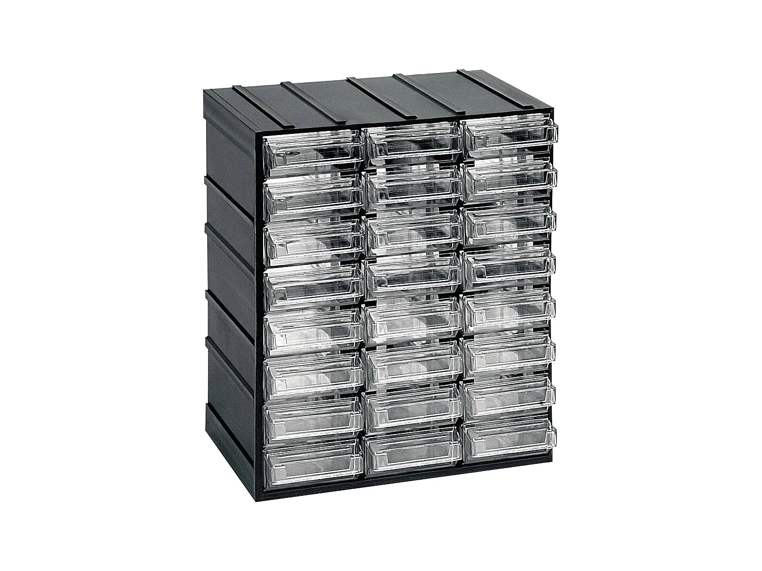 Armoire polyvalente 2 portes Dbertolin, Armoire pour petites pièces, Armoire pour conteneurs à outils, 100% Made in Italy, 19x15h23 cm, Anthracite, 24 tiroirs