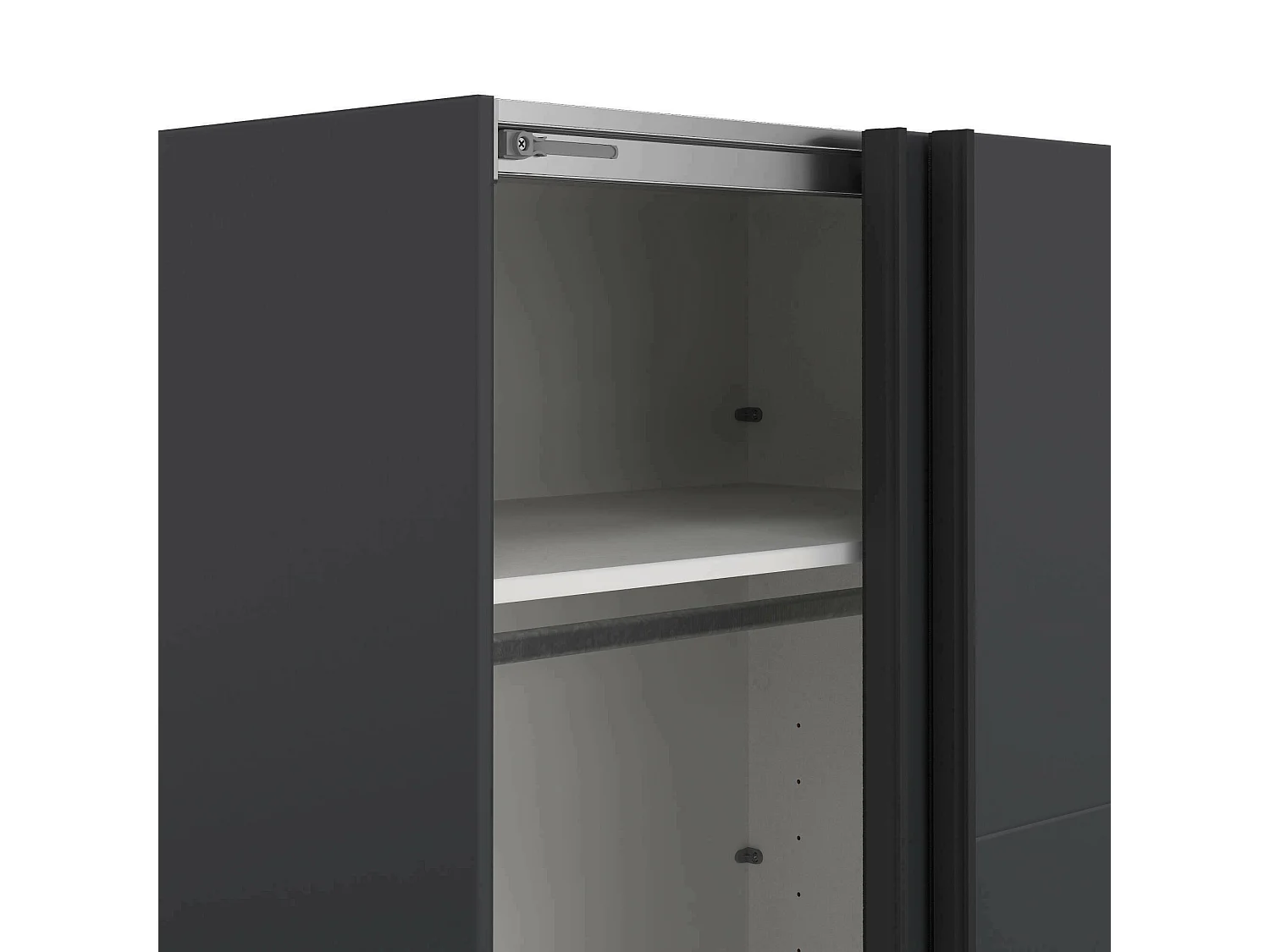 Dmora - Armadio multiuso 2 ante Gomer, 179x65 h220 cm, Grigio