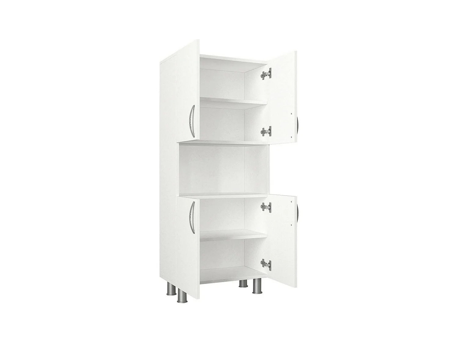 Grande armoire polyvalente Dgrazian, Meubles multifonctionnels, Casier à chaussures, Support à chaussures pour armoire, 60x30h140 cm, Blanc