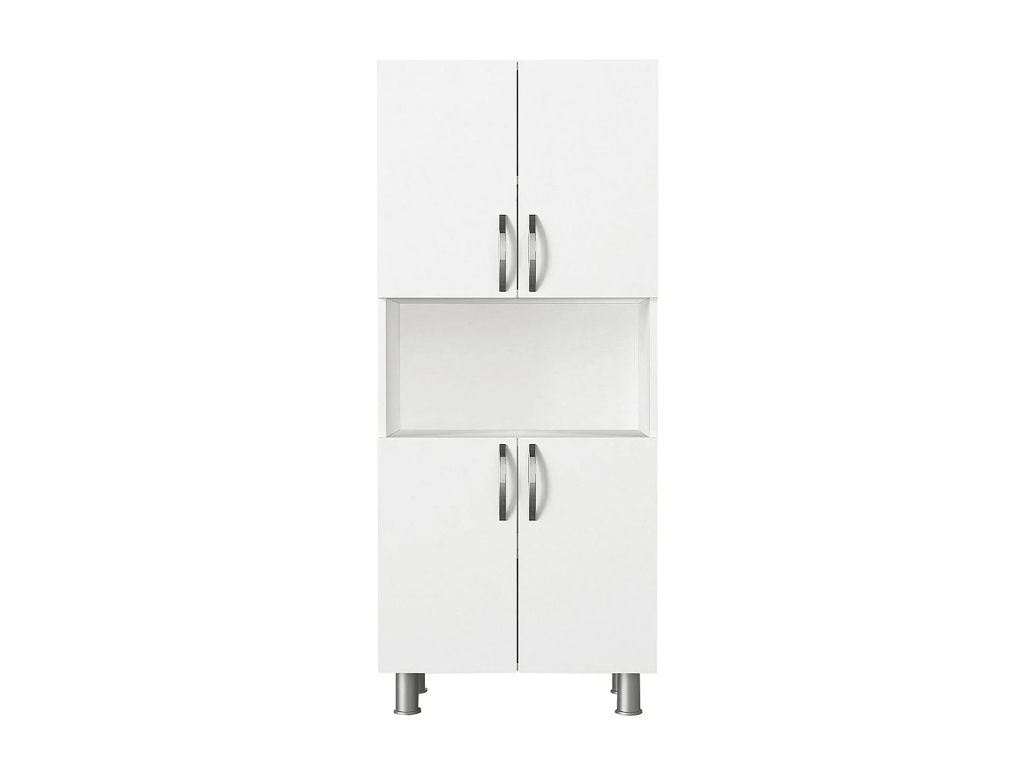 Grande armoire polyvalente Dgrazian, Meubles multifonctionnels, Casier à chaussures, Support à chaussures pour armoire, 60x30h140 cm, Blanc