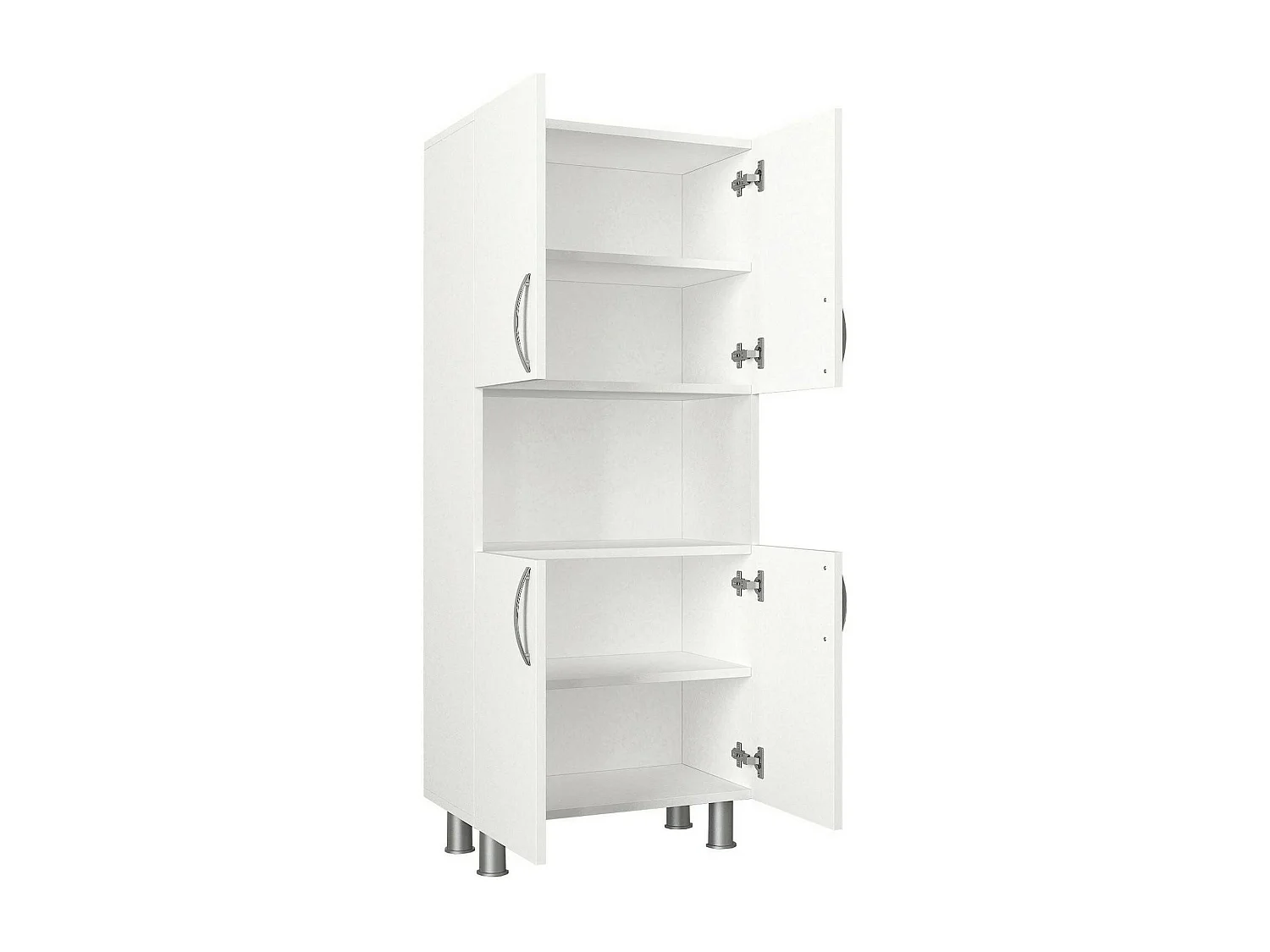 Dgrazian grote multifunctionele kledingkast, Multifunctionele kast, Schoenenrekkast, Schoenenkast, 60x30h140 cm, Wit