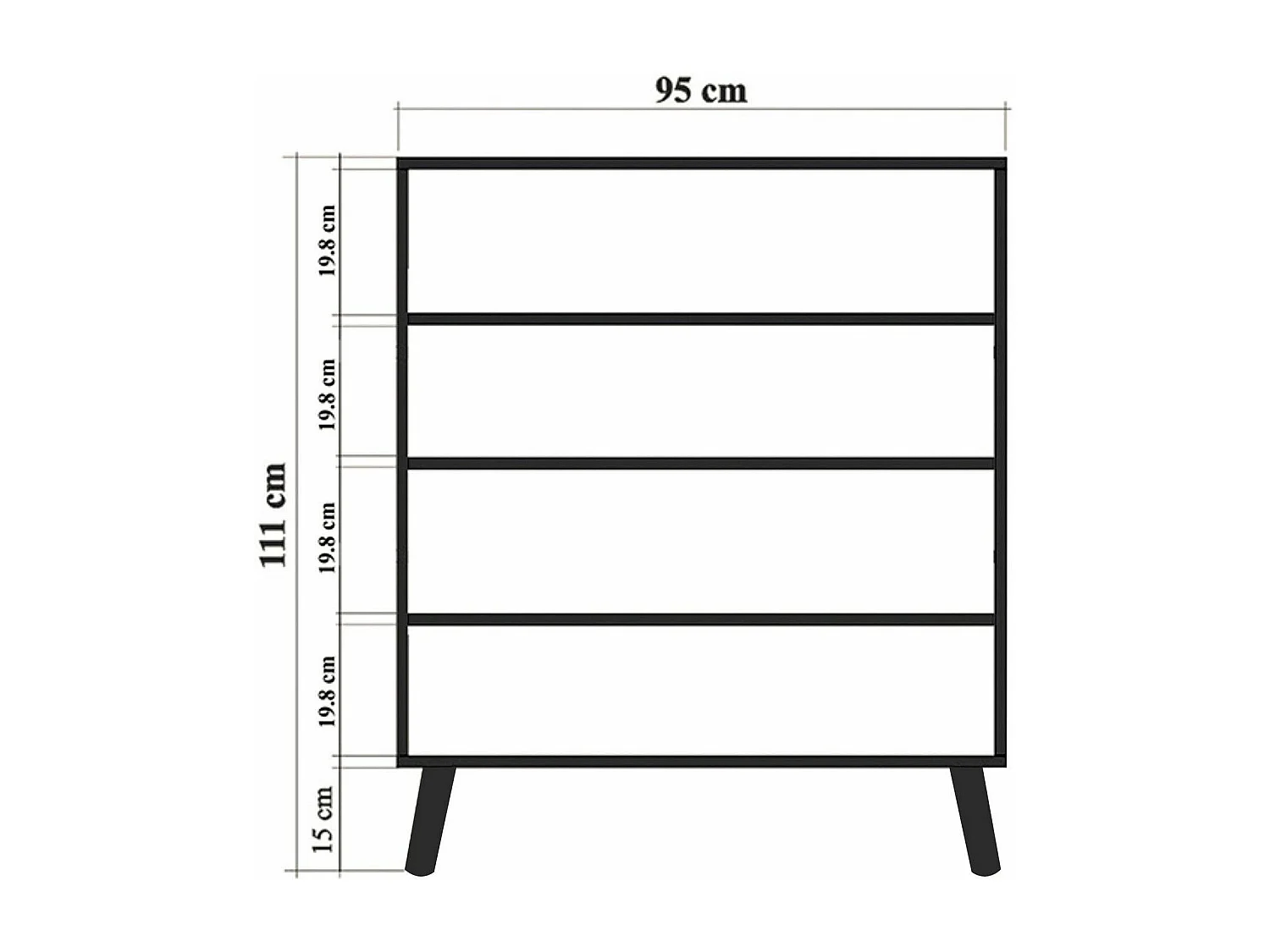 Kommode Dgiannin, Wohnzimmerbuffet, Wohnzimmer-Sideboard, Moderne Küchen-Speisekammer, 95x36 h111 cm, Eiche und Grün