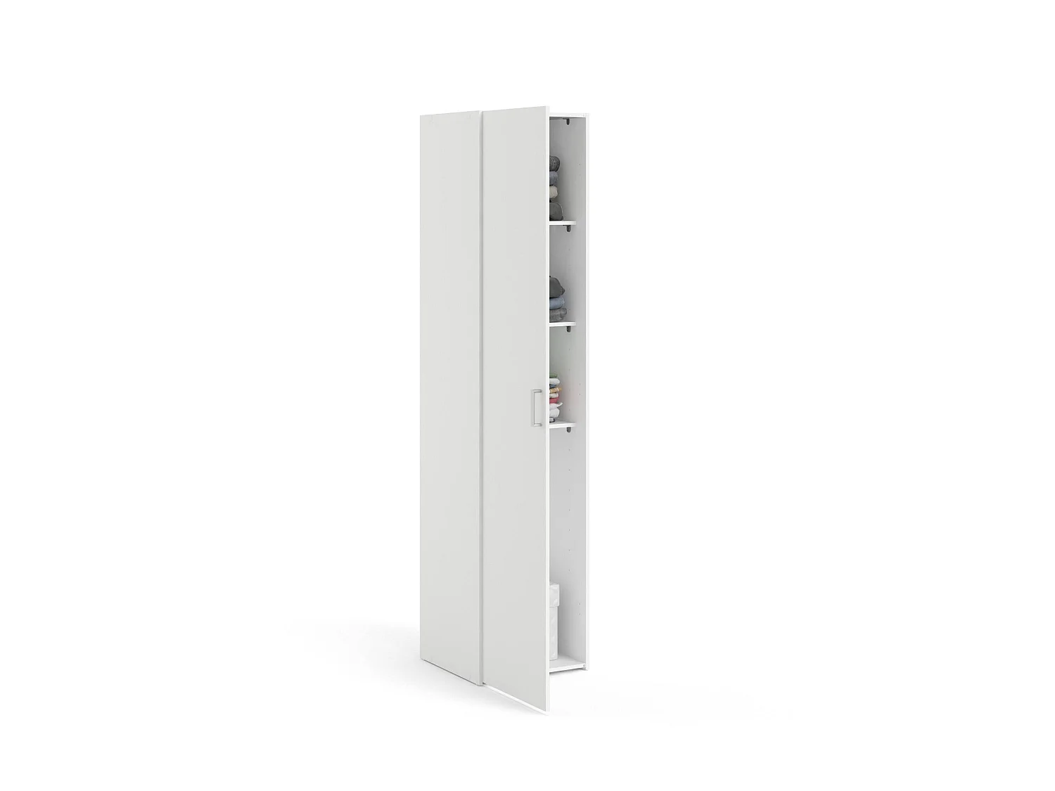 Armário multiusos Ddjamanc 1 porta, Armário multifuncional, Sapateira, Armário para sapatos, 42x39 h175 cm, Branco