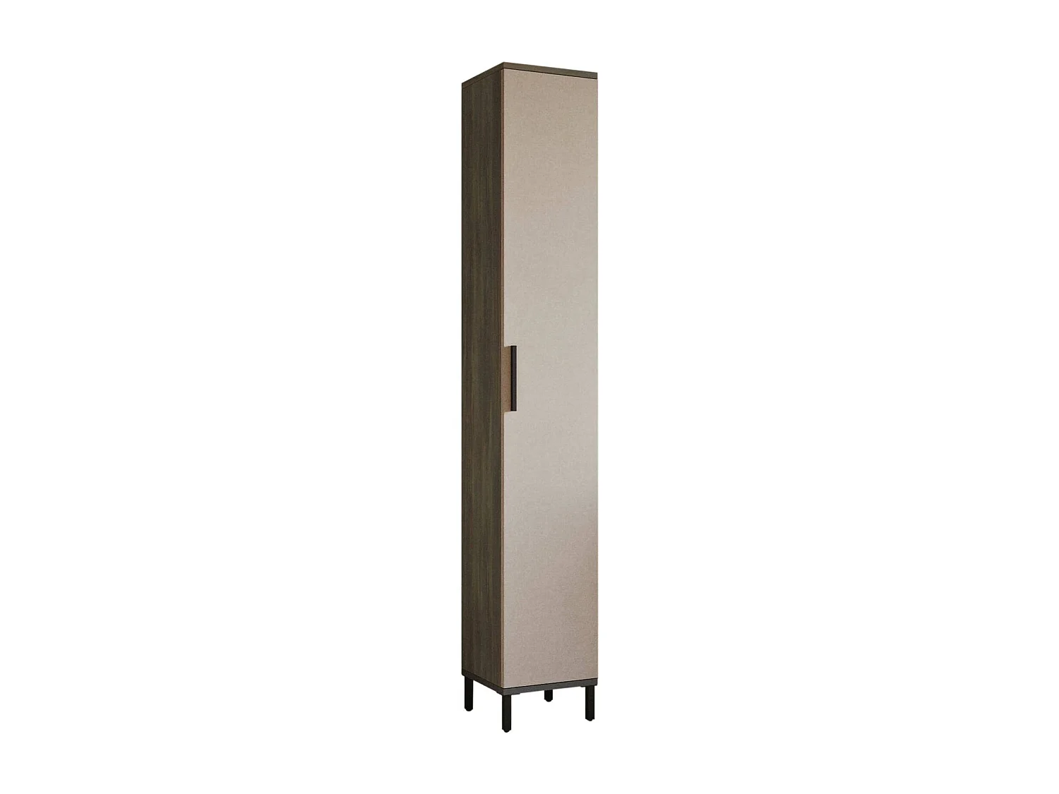 Armoire polyvalente 1 porte Dkofodanderse, Meubles multifonctionnels, Casier à chaussures, Support à chaussures pour armoire, 30x30 h184 cm, Marron et Anthracite