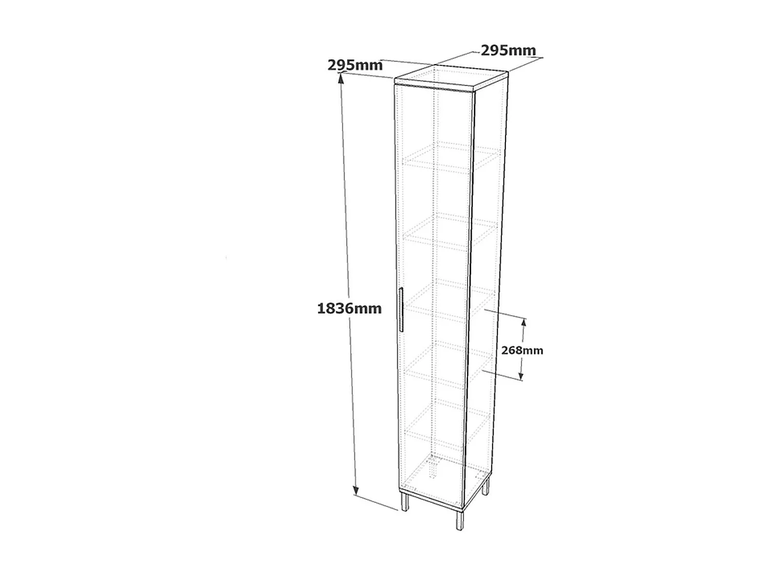 Armoire polyvalente 1 porte Dkofodanderse, Meubles multifonctionnels, Casier à chaussures, Support à chaussures pour armoire, 30x30 h184 cm, Marron et Anthracite