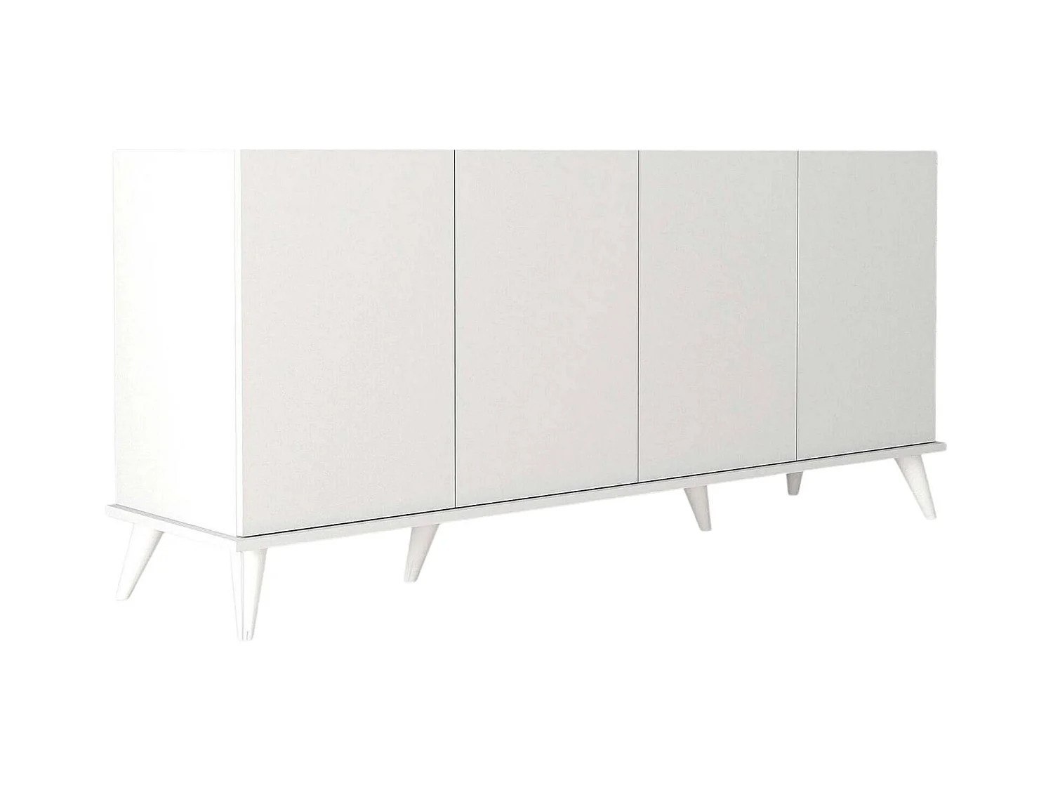 Dmoscatell dressoir, Woonkamerbuffet, Woonkamerdressoir, Keukenkast, 180x45 h81 cm, Wit