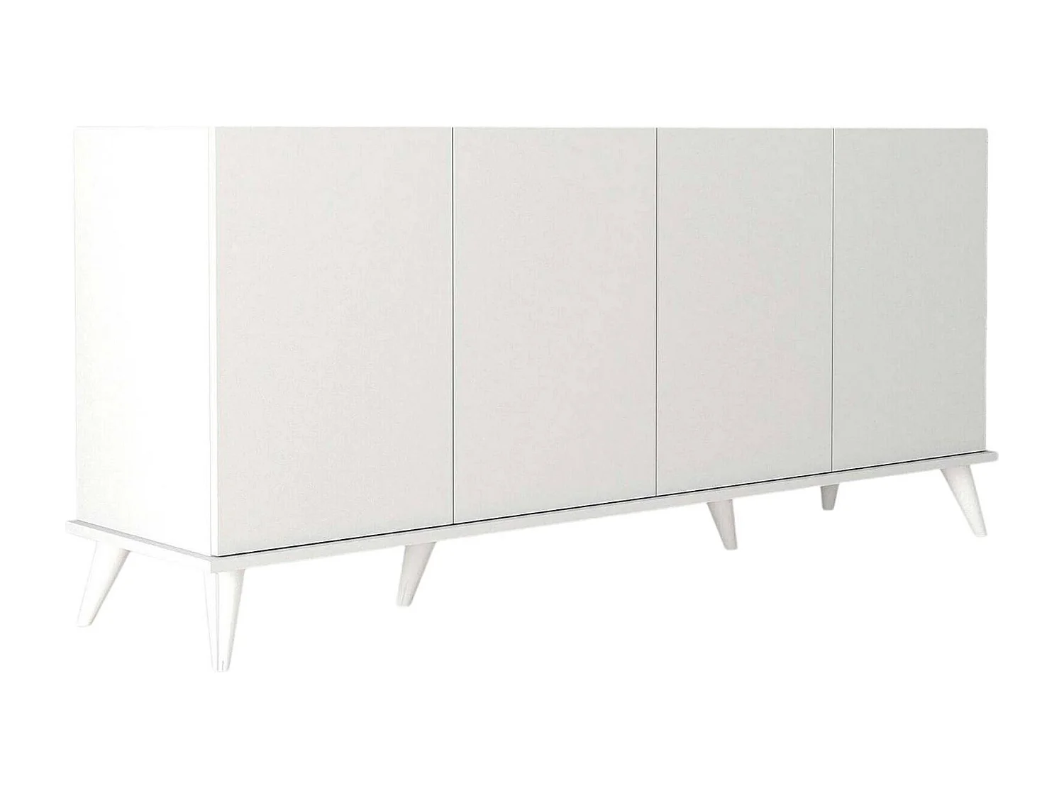 Buffet Dmoscatell, Buffet du salon, Commode de salon, Garde-manger de cuisine, 180x45 h81 cm, Blanc