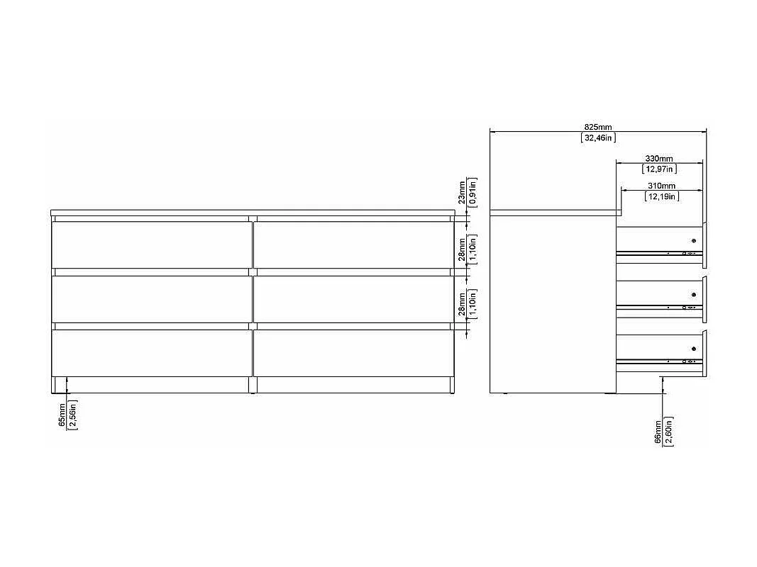 Buffet Dsanog, Buffet du salon, Commode de salon, Garde-manger de cuisine, 154x50 h70 cm, Ciment et blanc