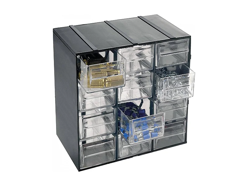 Armoire polyvalente 2 portes Dbaglier, Armoire pour petites pièces, Armoire pour conteneurs à outils, 100% Made in Italy, Anthracite, 19x14h23 cm