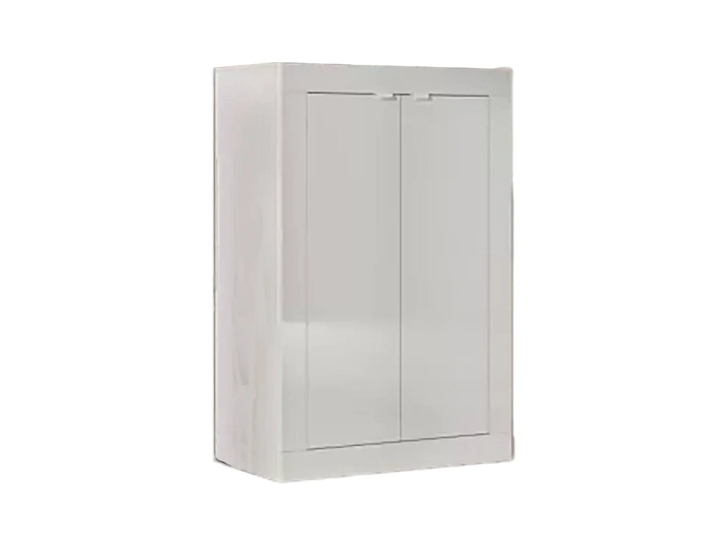 Armoire polyvalente à 2 portes Drandl, Meubles multifonctionnels, Support à chaussures pour armoire, Made in Italy, 78x35 h113 cm, Blanc