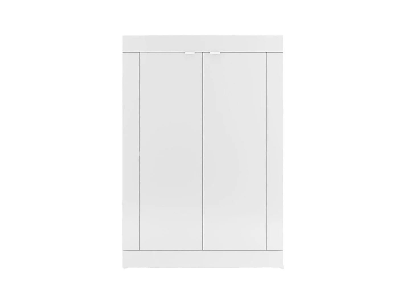 Armoire polyvalente à 2 portes Drandl, Meubles multifonctionnels, Support à chaussures pour armoire, Made in Italy, 78x35 h113 cm, Blanc