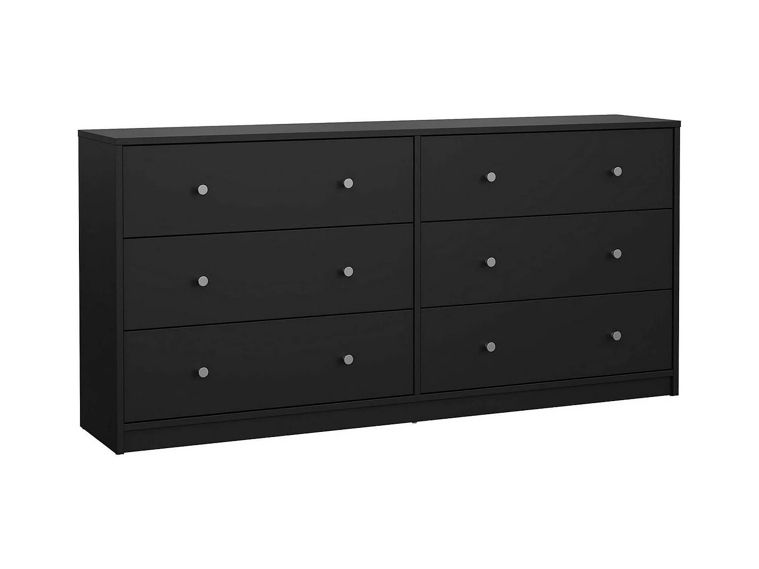 Dsanto dressoir, Woonkamerbuffet, Woonkamerdressoir, Keukenkast, 143x30 h68 cm, Zwart