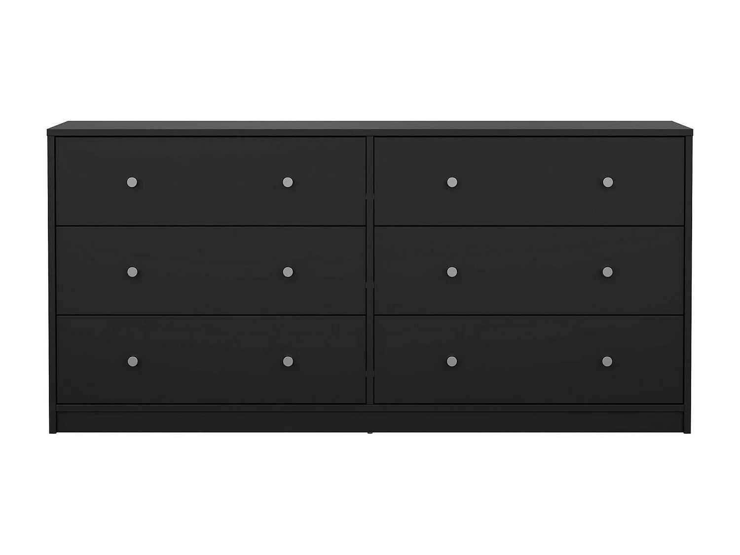 Buffet Dsanto, Buffet du salon, Commode de salon, Garde-manger de cuisine, 143x30 h68 cm, Noir