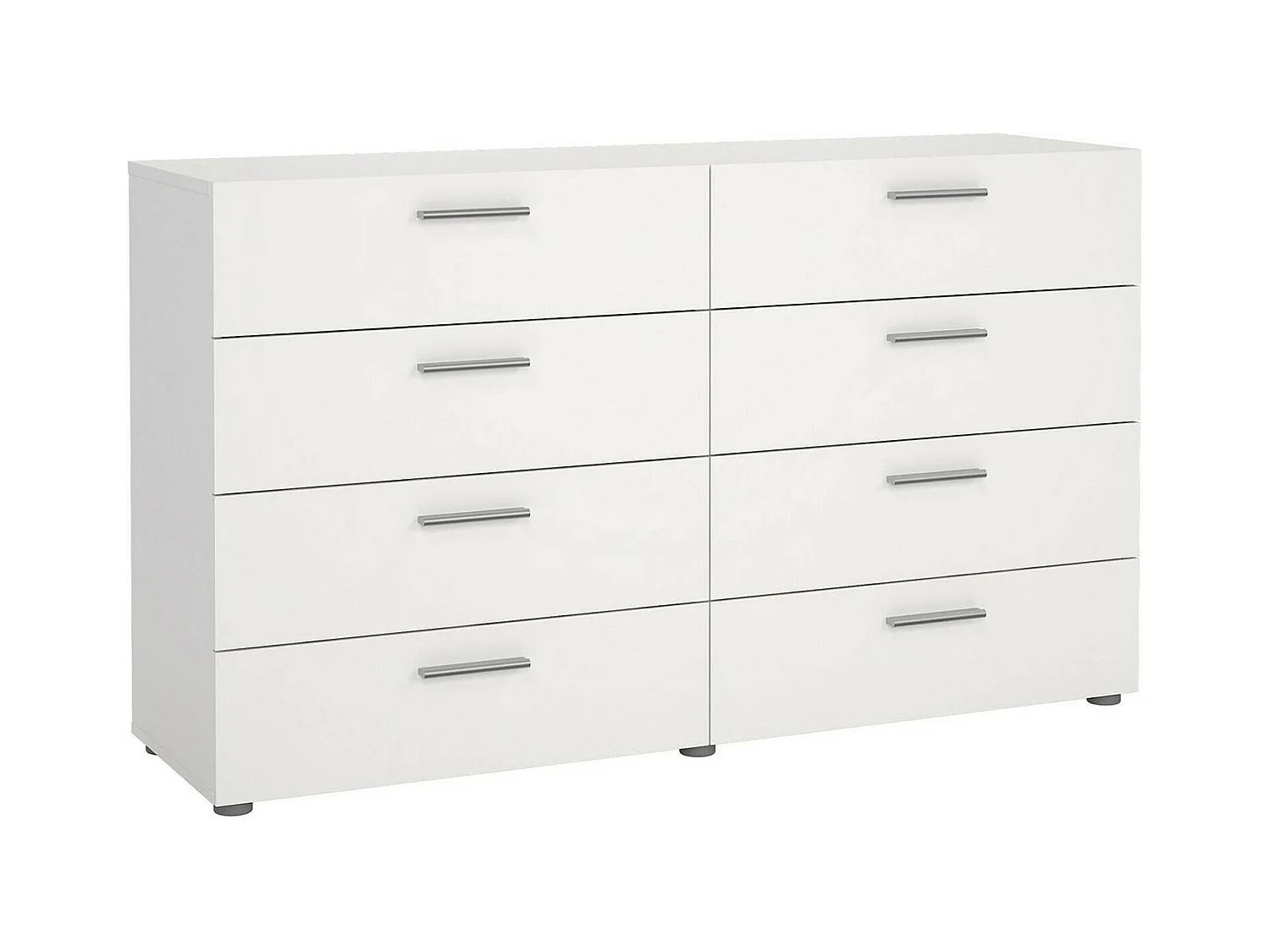 Buffet Dsattol, Buffet du salon, Commode de salon, Garde-manger de cuisine, 140x40 h82 cm, Blanc