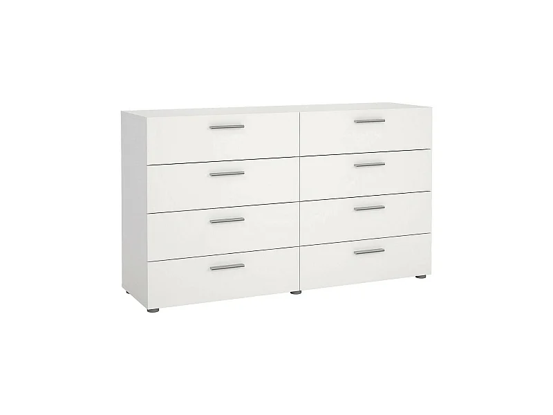 Buffet Dsattol, Buffet du salon, Commode de salon, Garde-manger de cuisine, 140x40 h82 cm, Blanc
