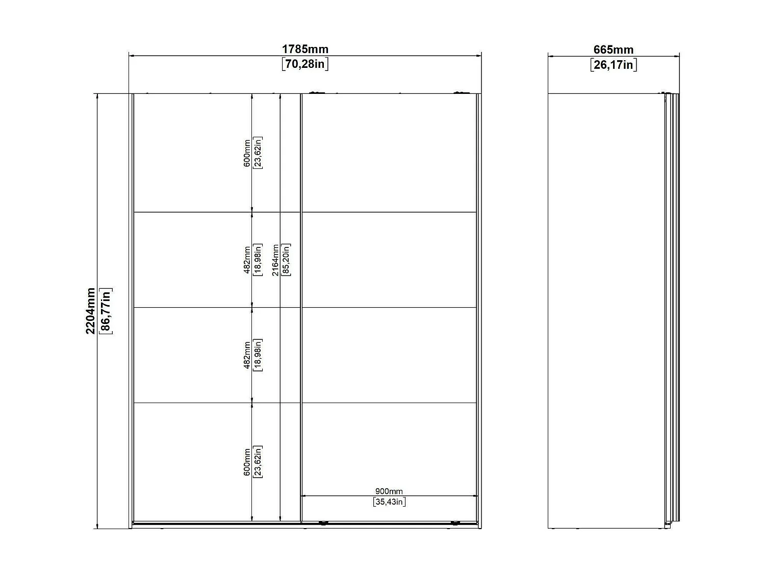 Dpuglies multifunctionele kledingkast 2 deuren, Multifunctionele kast, Schoenenrekkast, Schoenenkast, 179x65 h220 cm, Wit