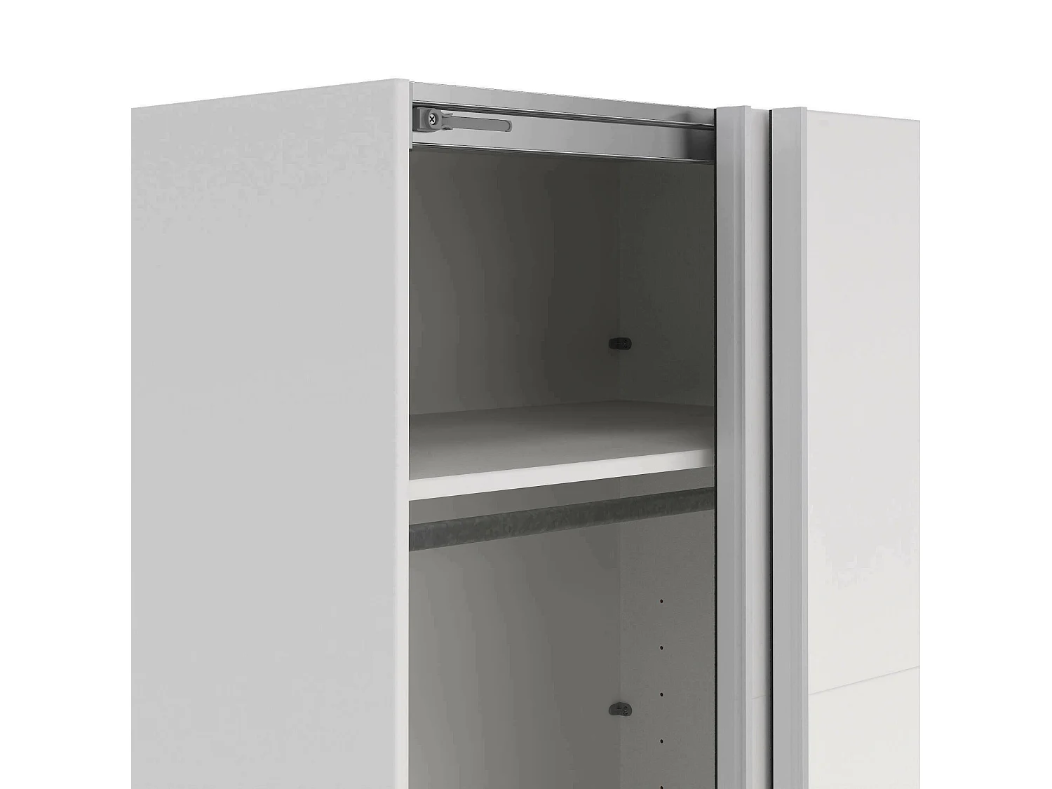 Dpuglies multifunctionele kledingkast 2 deuren, Multifunctionele kast, Schoenenrekkast, Schoenenkast, 179x65 h220 cm, Wit