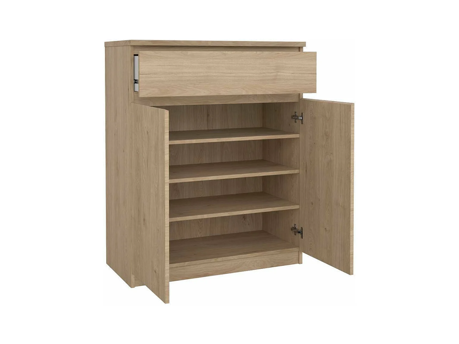 Buffet Dsanturr, Buffet du salon, Commode de salon, Garde-manger de cuisine, 80x40 h100 cm, Chêne clair