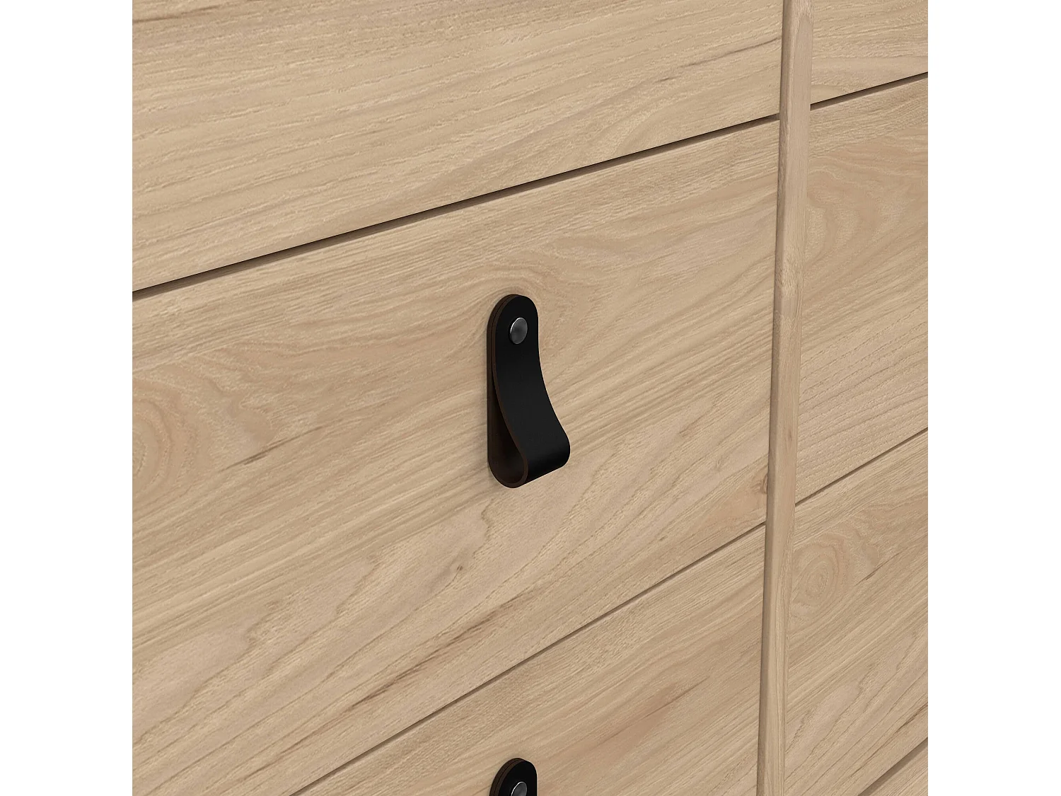 Dsanton dressoir, Woonkamerbuffet, Woonkamerdressoir, Keukenkast, 160x38 h80 cm, Eiken